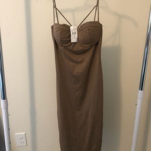 Tan Midi Dress